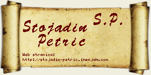 Stojadin Petrić vizit kartica
